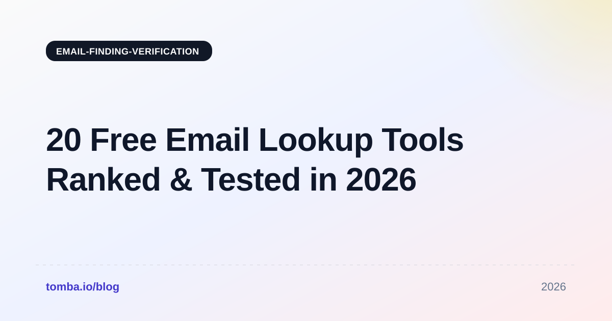 20 Free Email Lookup Tools Ranked & Tested in 2026