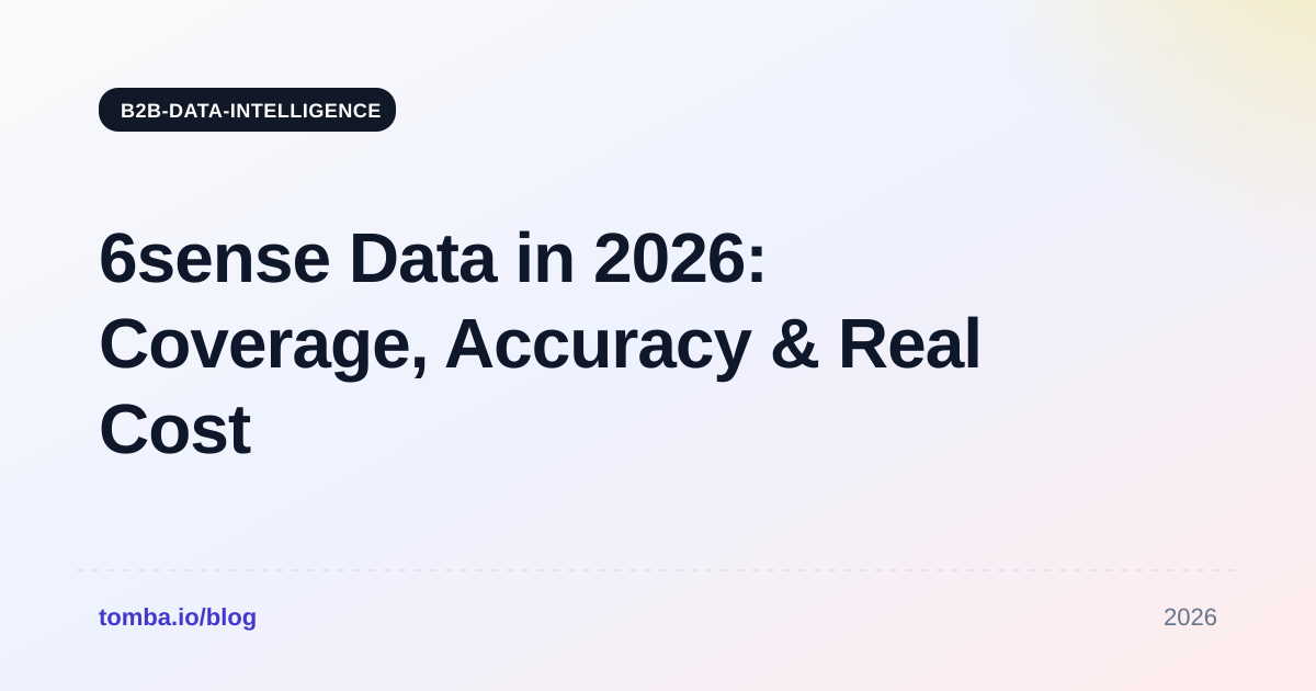 6sense Data in 2026: Coverage, Accuracy & Real Cost