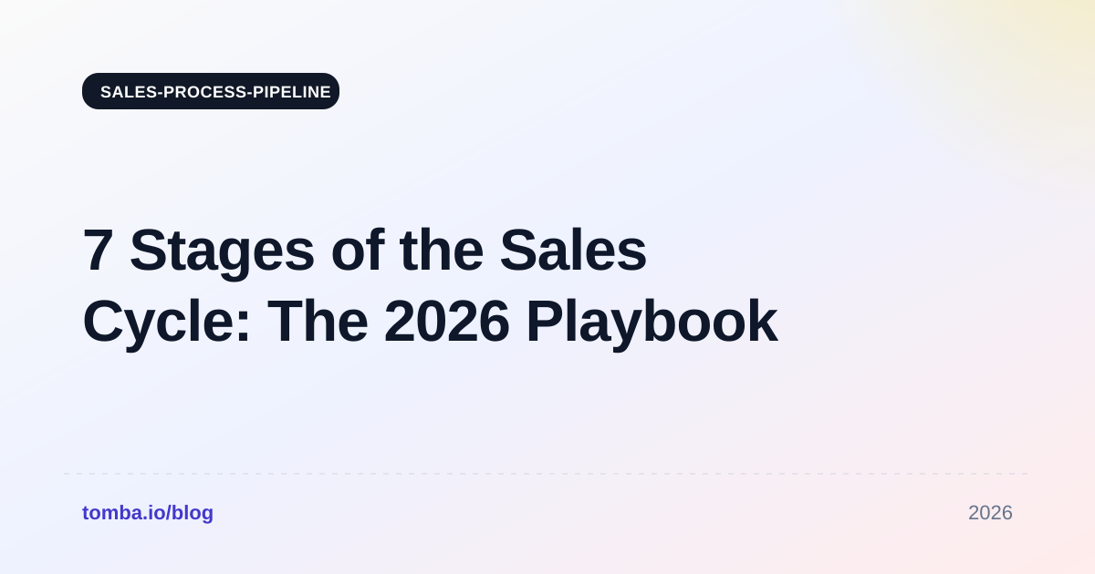 7 Stages of the Sales Cycle: The 2026 Playbook