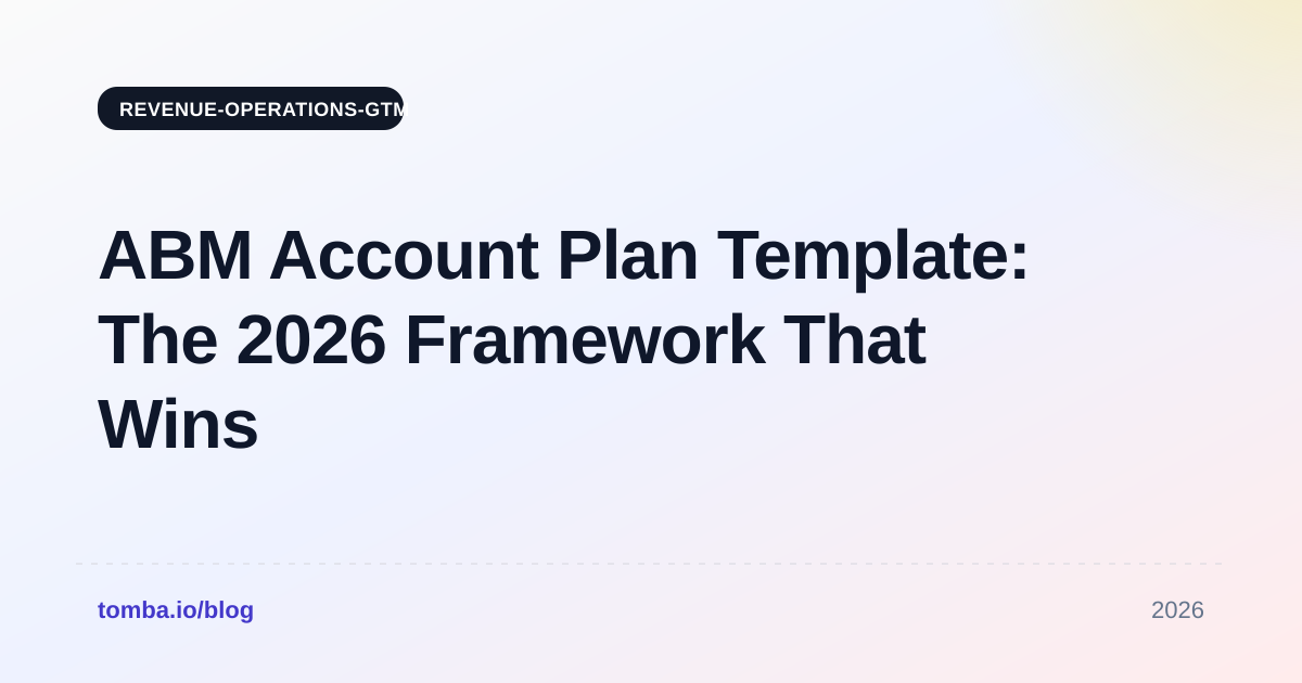 ABM Account Plan Template: The 2026 Framework That Wins Deals
