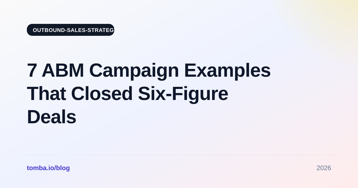 7 ABM Campaign Examples That Closed Six-Figure Deals in 2026