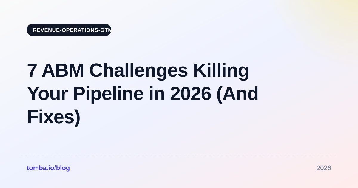 7 ABM Challenges Killing Your Pipeline in 2026 (And Fixes)