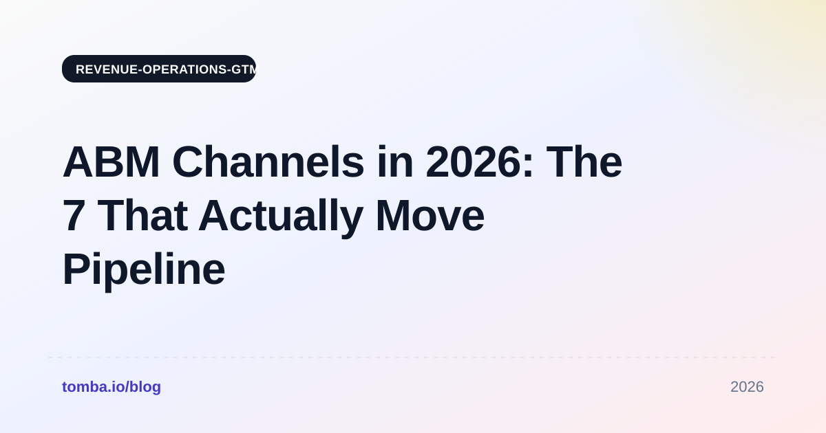 ABM Channels in 2026: The 7 That Actually Move Pipeline