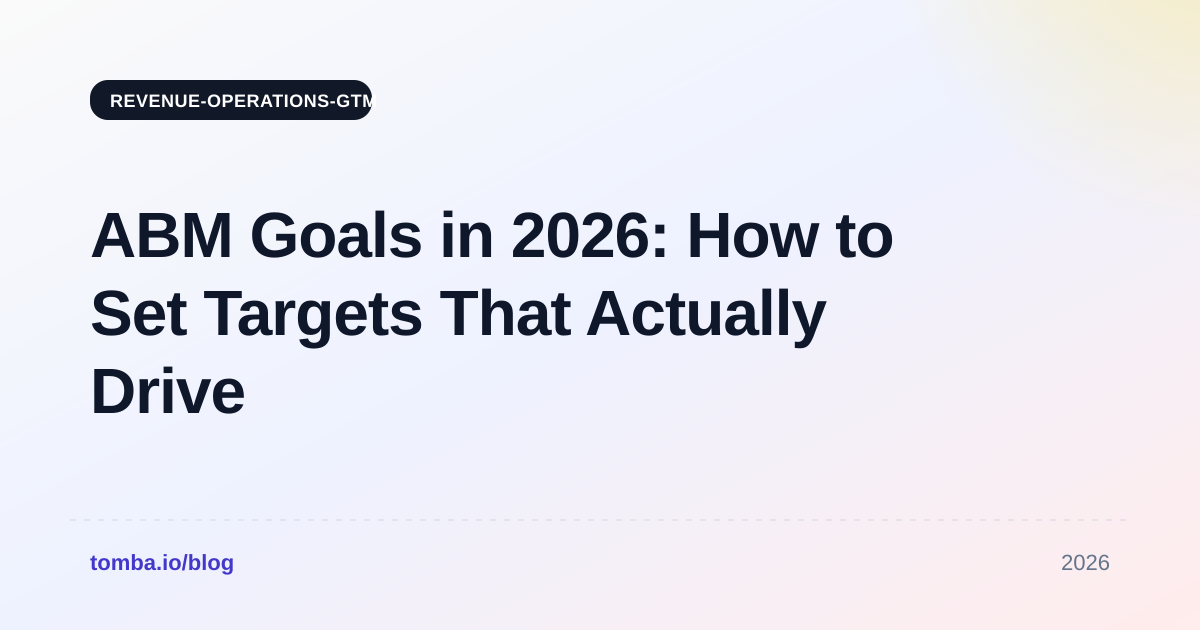 ABM Goals in 2026: How to Set Targets That Actually Drive Revenue