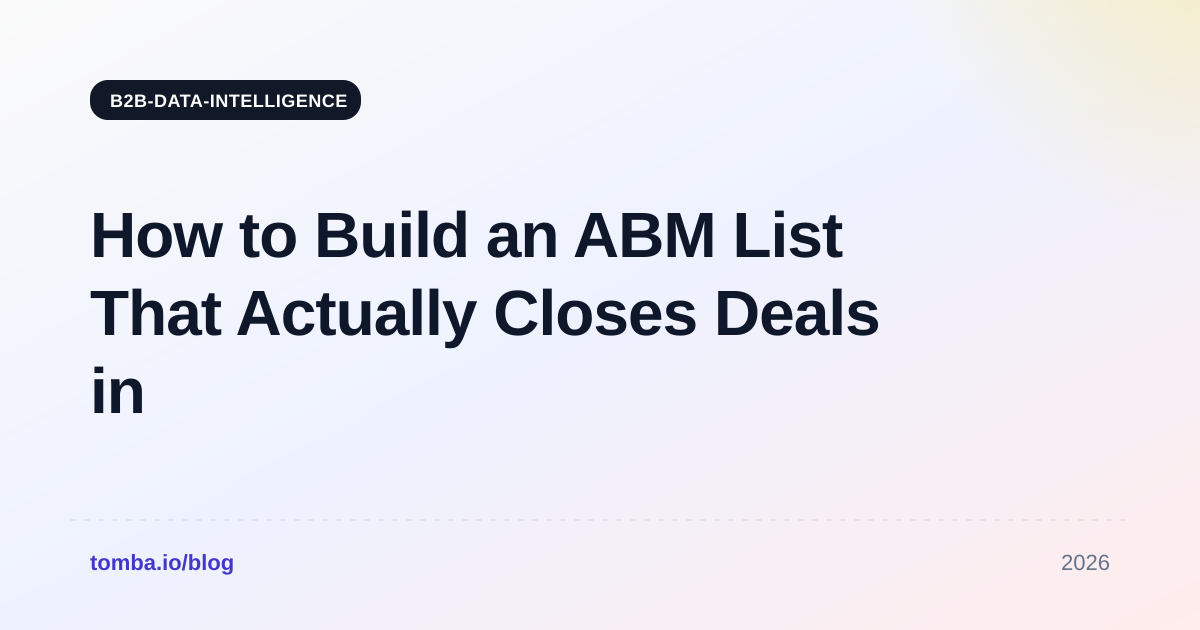 How to Build an ABM List That Actually Closes Deals in 2026