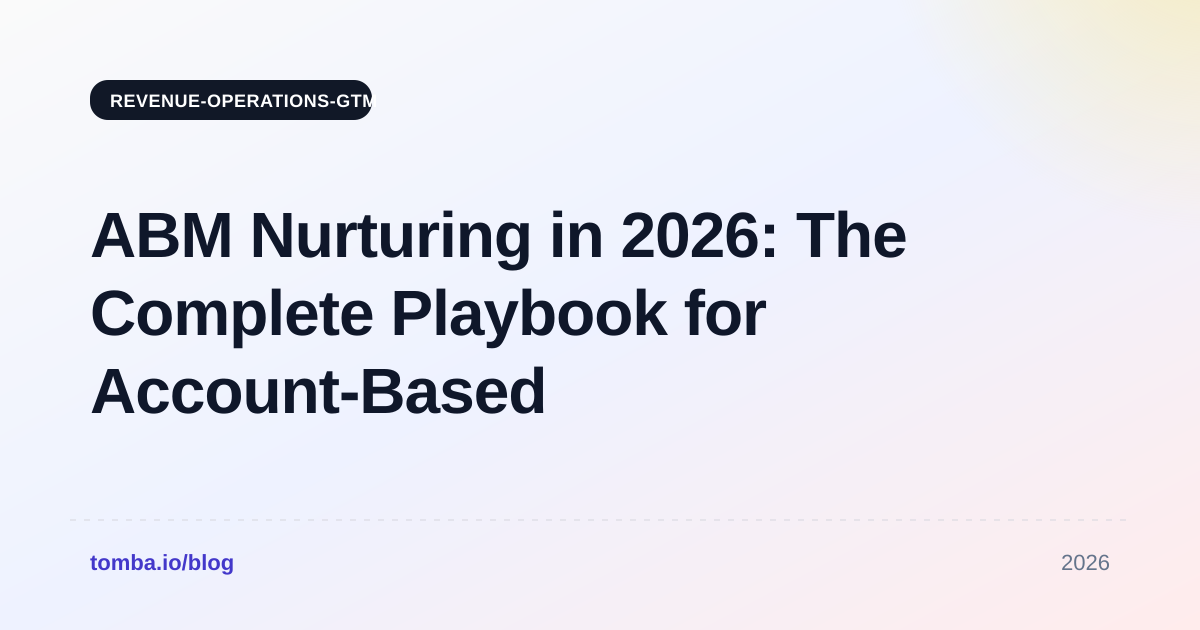 ABM Nurturing in 2026: The Complete Playbook for Account-Based Revenue