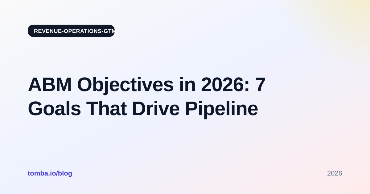 ABM Objectives in 2026: 7 Goals That Drive Pipeline