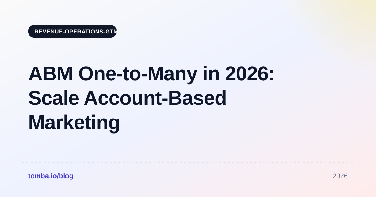 ABM One-to-Many in 2026: Scale Account-Based Marketing