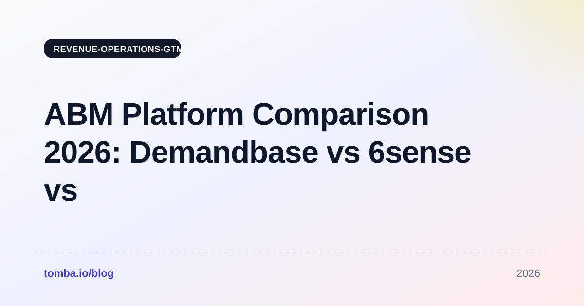 ABM Platform Comparison 2026: Demandbase vs 6sense vs RollWorks