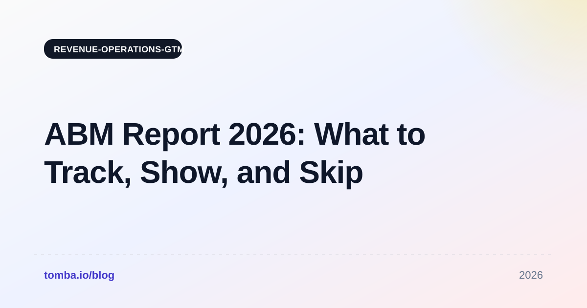 ABM Report 2026: What to Track, Show, and Skip