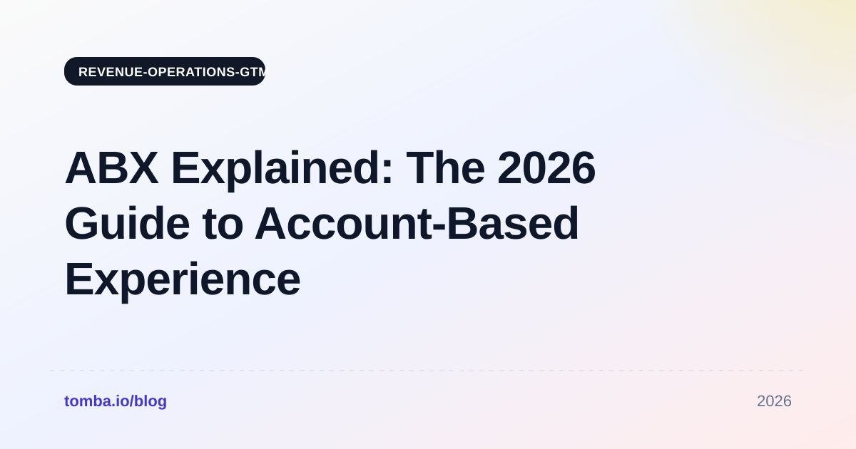 ABX Explained: The 2026 Guide to Account-Based Experience