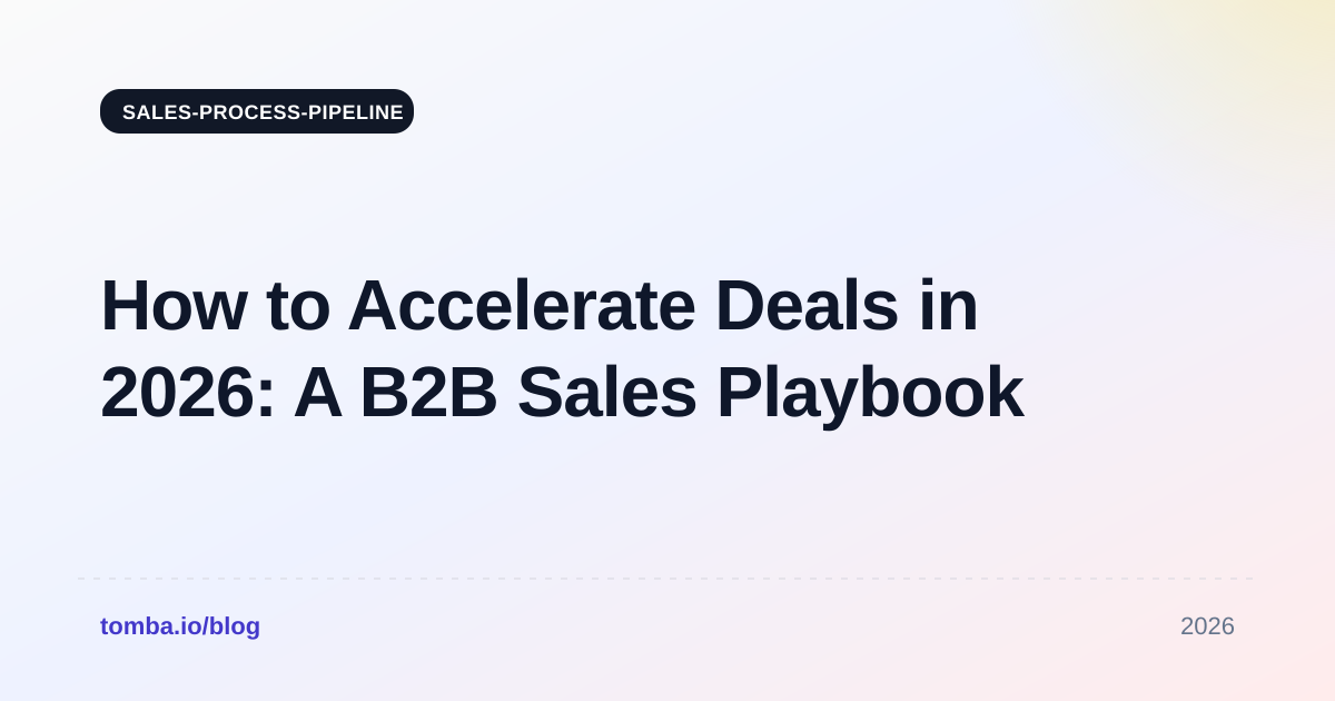 How to Accelerate Deals in 2026: A B2B Sales Playbook