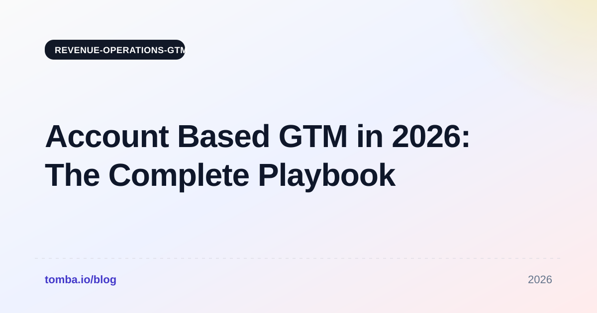 Account Based GTM in 2026: The Complete Playbook