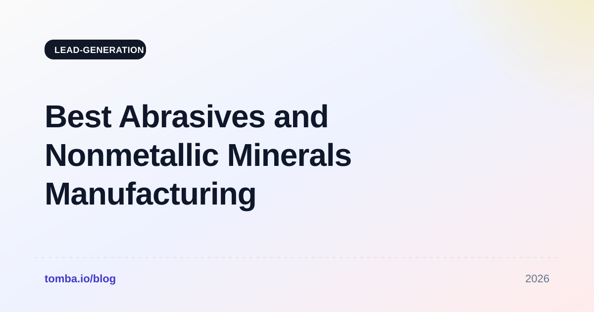 Best Abrasives and Nonmetallic Minerals Manufacturing Companies in Los Angeles (2026)