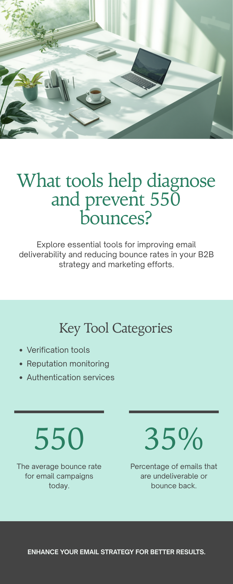 Diagram: What tools help diagnose and prevent 550 bounces