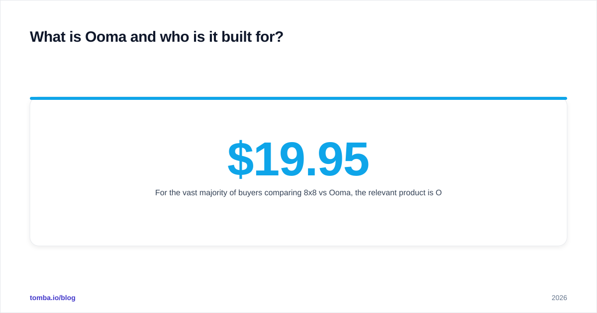 Diagram: What is Ooma and who is it built for