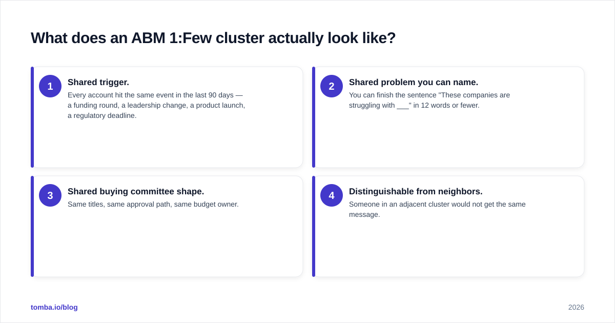 Diagram: What does an ABM 1:Few cluster actually look like