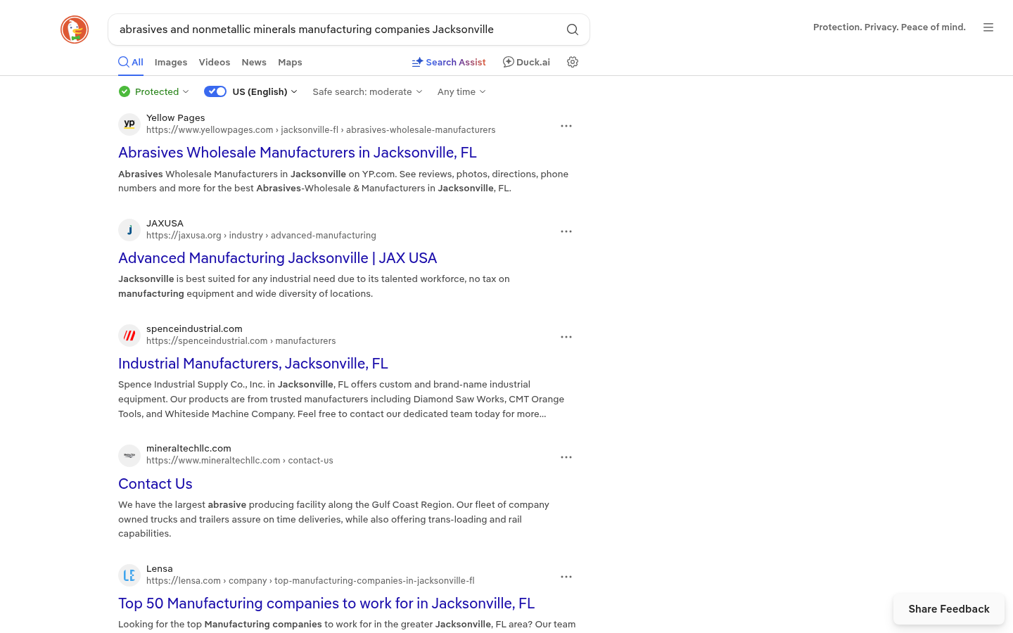 Comparison of Tomba Reveal against LinkedIn Sales Navigator and Apollo for Jacksonville manufacturing prospecting