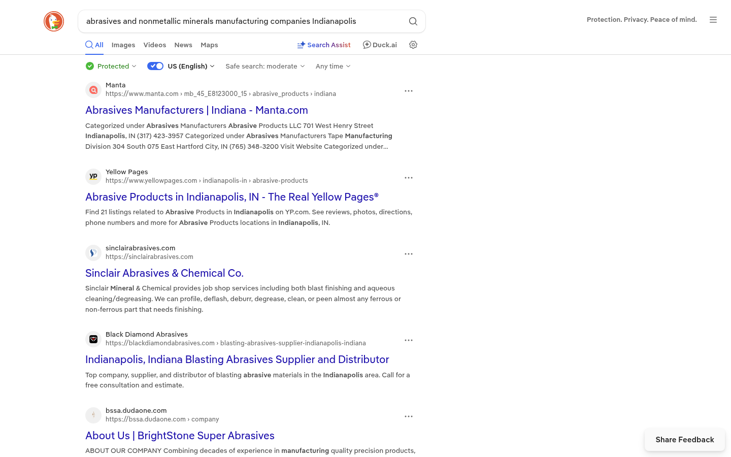 Comparison of Tomba Reveal against LinkedIn Sales Navigator, Apollo, and ZoomInfo for Indianapolis manufacturing
