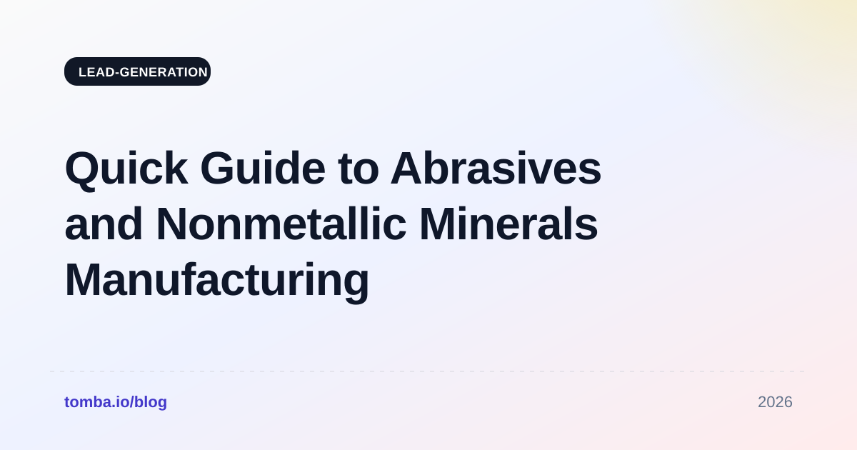 Quick Guide to Abrasives and Nonmetallic Minerals Manufacturing Companies in Houston