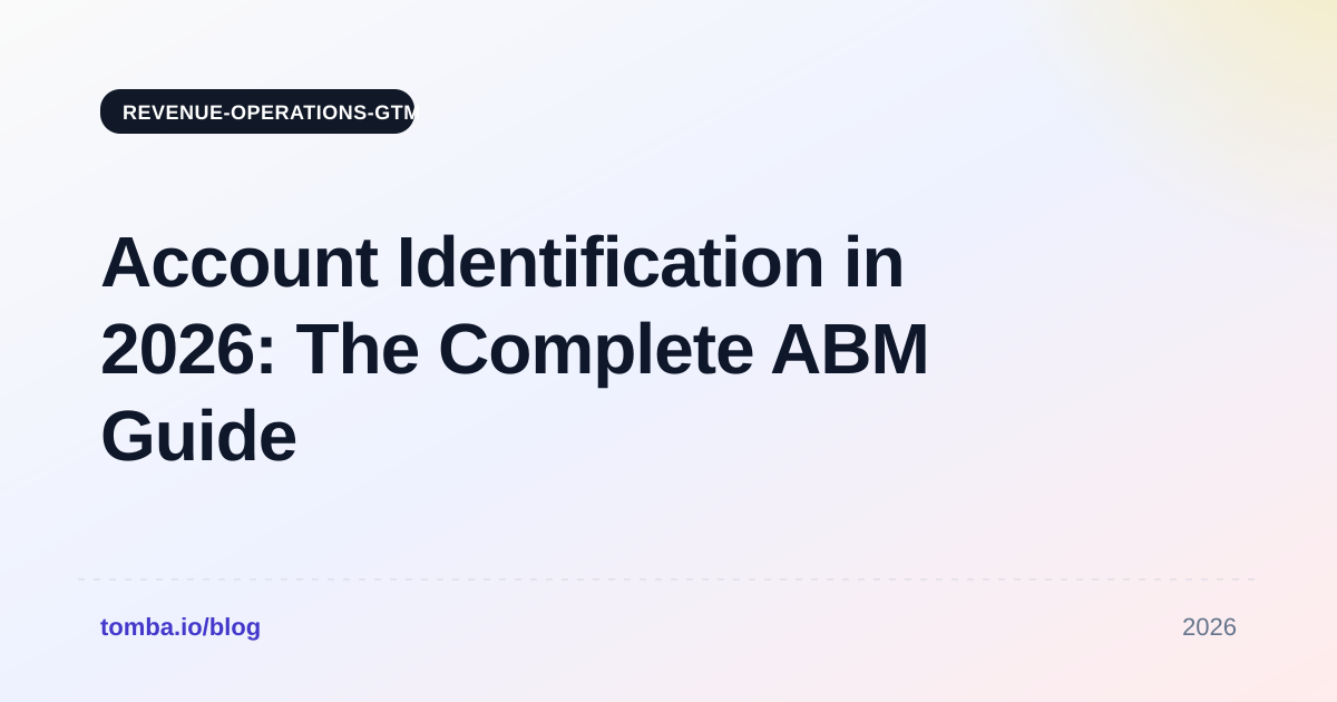 Account Identification in 2026: The Complete ABM Guide