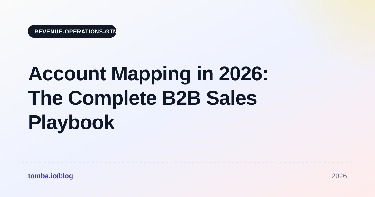 Account Mapping in 2026: The Complete B2B Sales Playbook