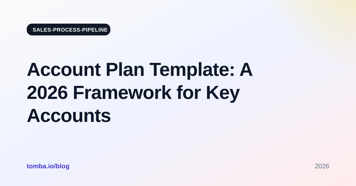 Account Plan Template: A 2026 Framework for Key Accounts