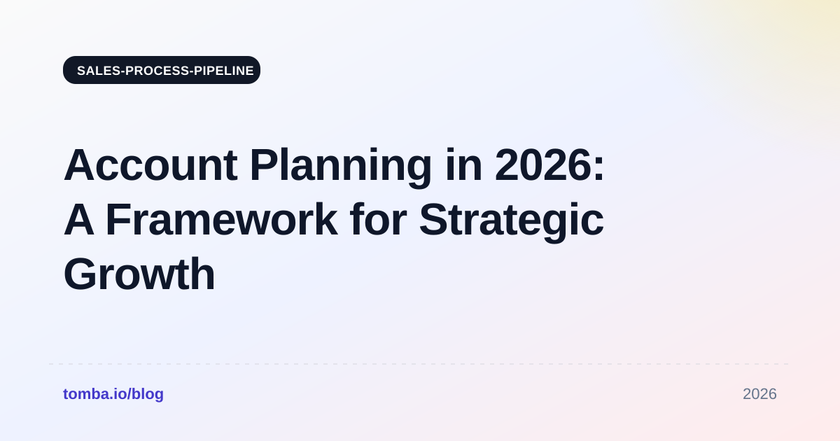 Account Planning in 2026: A Framework for Strategic Growth