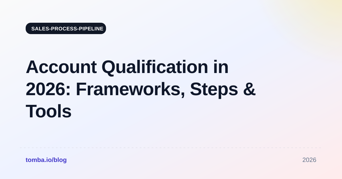 Account Qualification in 2026: Frameworks, Steps & Tools