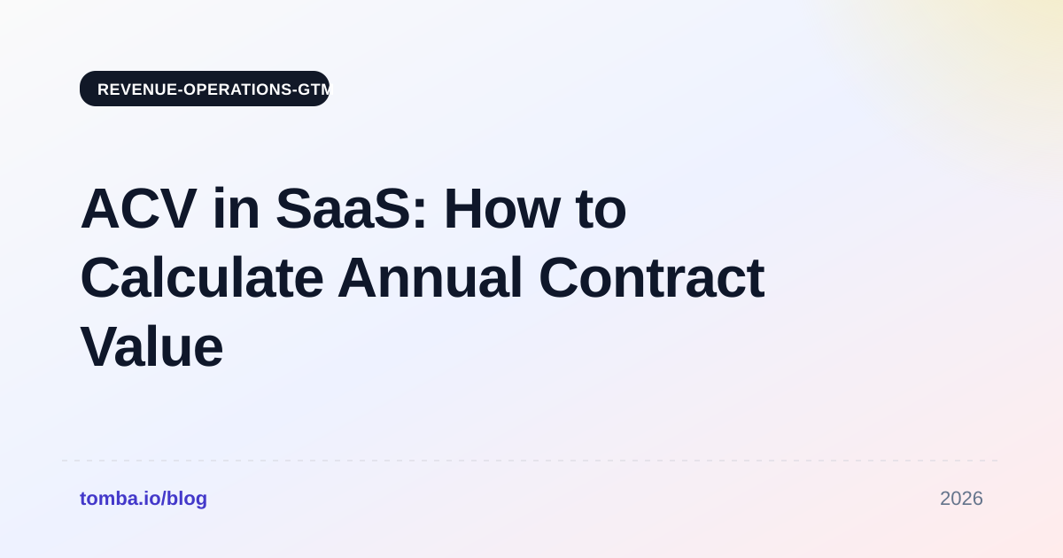 ACV in SaaS: How to Calculate Annual Contract Value (2026)