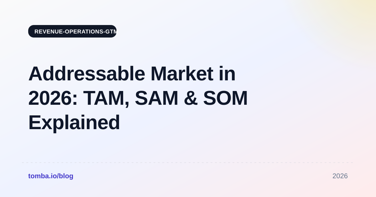 Addressable Market in 2026: TAM, SAM & SOM Explained
