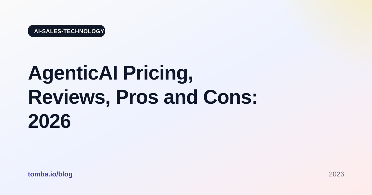 AgenticAI Pricing, Reviews, Pros and Cons: 2026 Buyer Guide