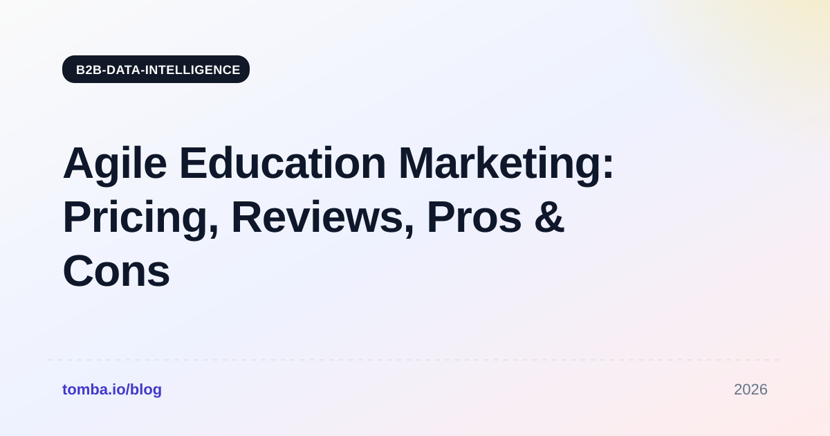 Agile Education Marketing: Pricing, Reviews, Pros & Cons (2026)