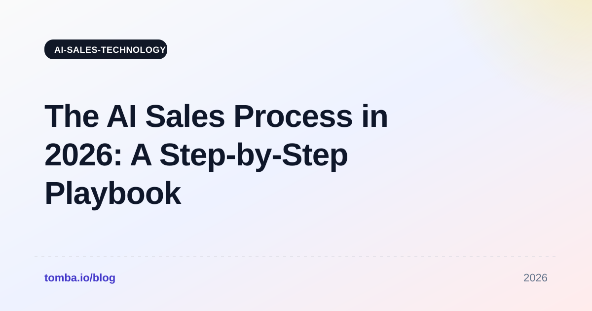 The AI Sales Process in 2026: A Step-by-Step Playbook
