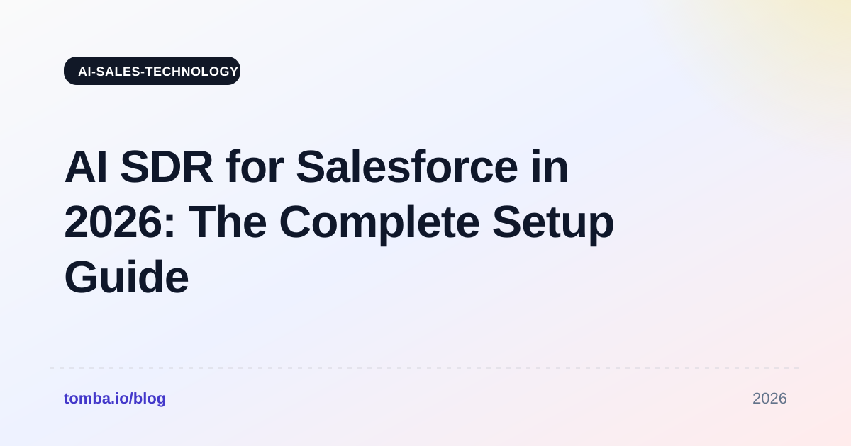 AI SDR for Salesforce in 2026: The Complete Setup Guide