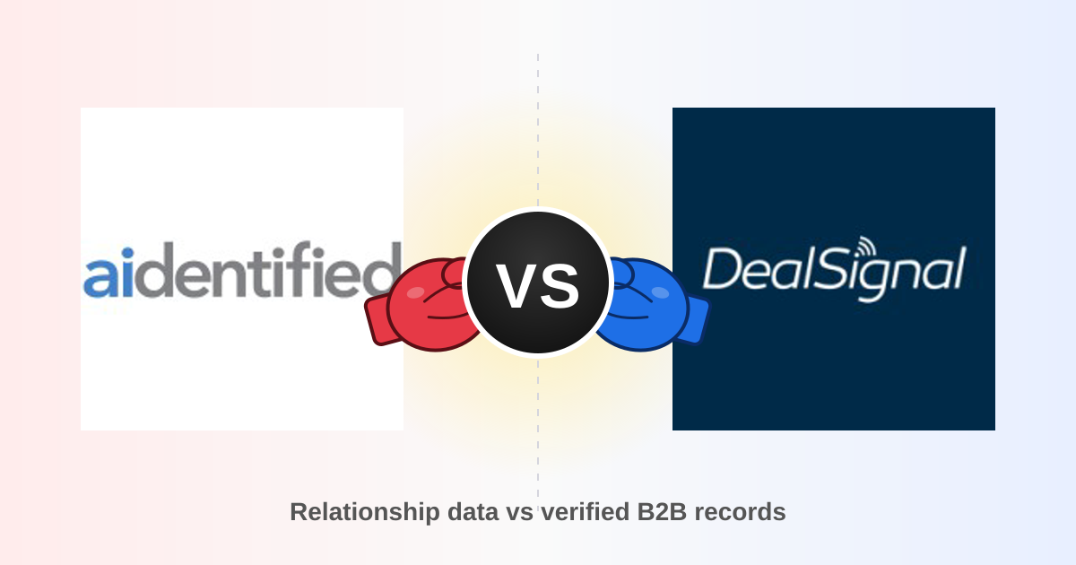 Aidentified vs DealSignal 2026: B2B Data Platform Compared