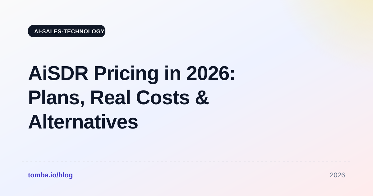AiSDR Pricing in 2026: Plans, Real Costs & Alternatives