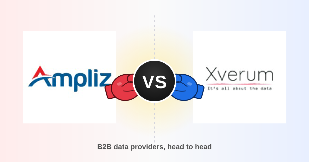 Ampliz vs Xverum 2026: B2B Data Provider Comparison