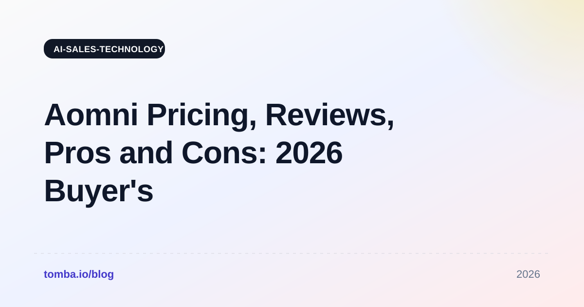 Aomni Pricing, Reviews, Pros and Cons: 2026 Buyer's Guide
