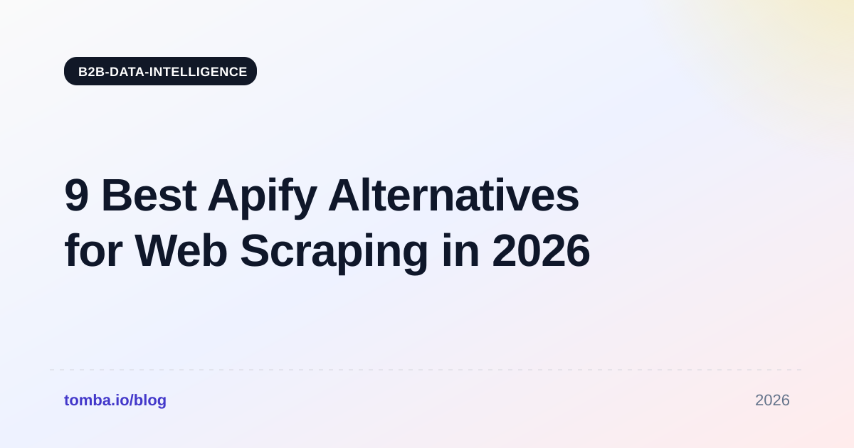 9 Best Apify Alternatives for Web Scraping in 2026