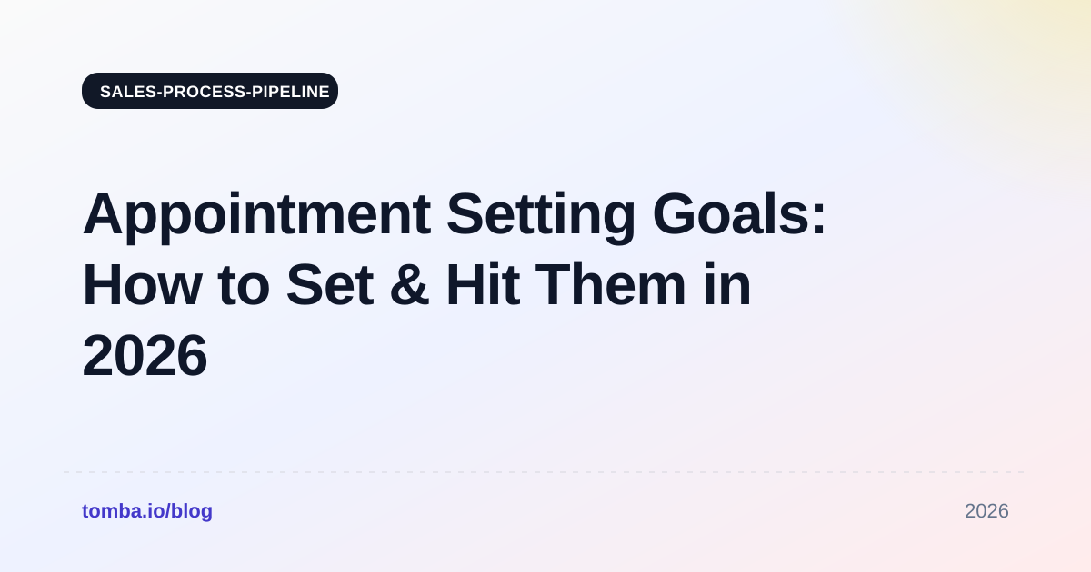 Appointment Setting Goals: How to Set & Hit Them in 2026