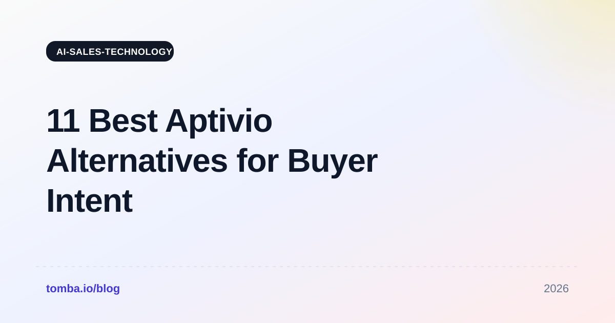 11 Best Aptivio Alternatives for Buyer Intent in 2026