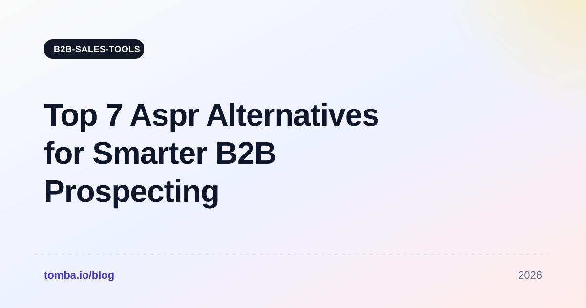 Top 7 Aspr Alternatives for Smarter B2B Prospecting (2026)