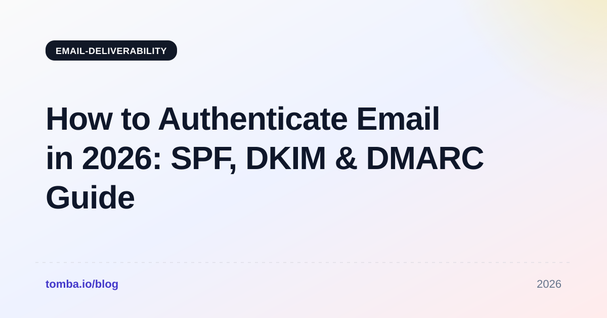 How to Authenticate Email in 2026: SPF, DKIM & DMARC Guide