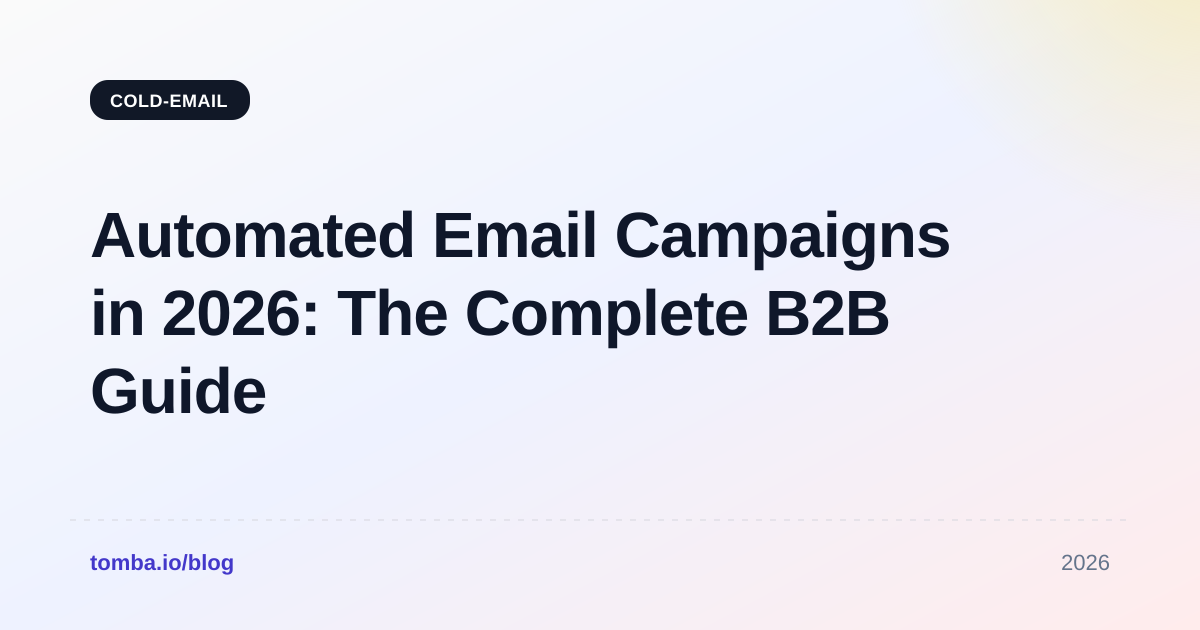 Automated Email Campaigns in 2026: The Complete B2B Guide