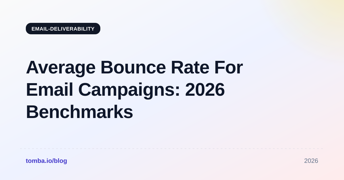 Average Bounce Rate For Email Campaigns: 2026 Benchmarks