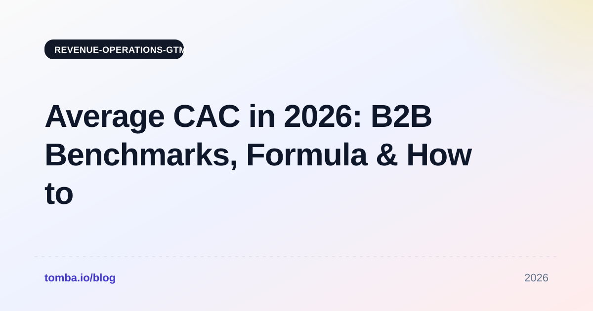 Average CAC in 2026: B2B Benchmarks, Formula & How to Cut It
