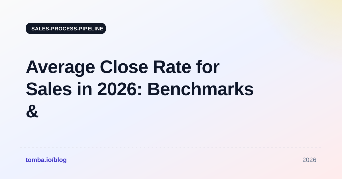 Average Close Rate for Sales in 2026: Benchmarks & Tactics