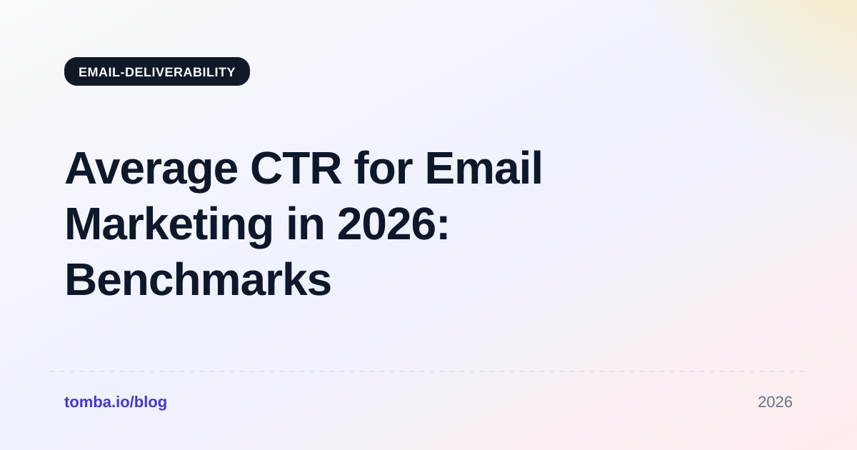 Average CTR for Email Marketing in 2026: Benchmarks & Fixes