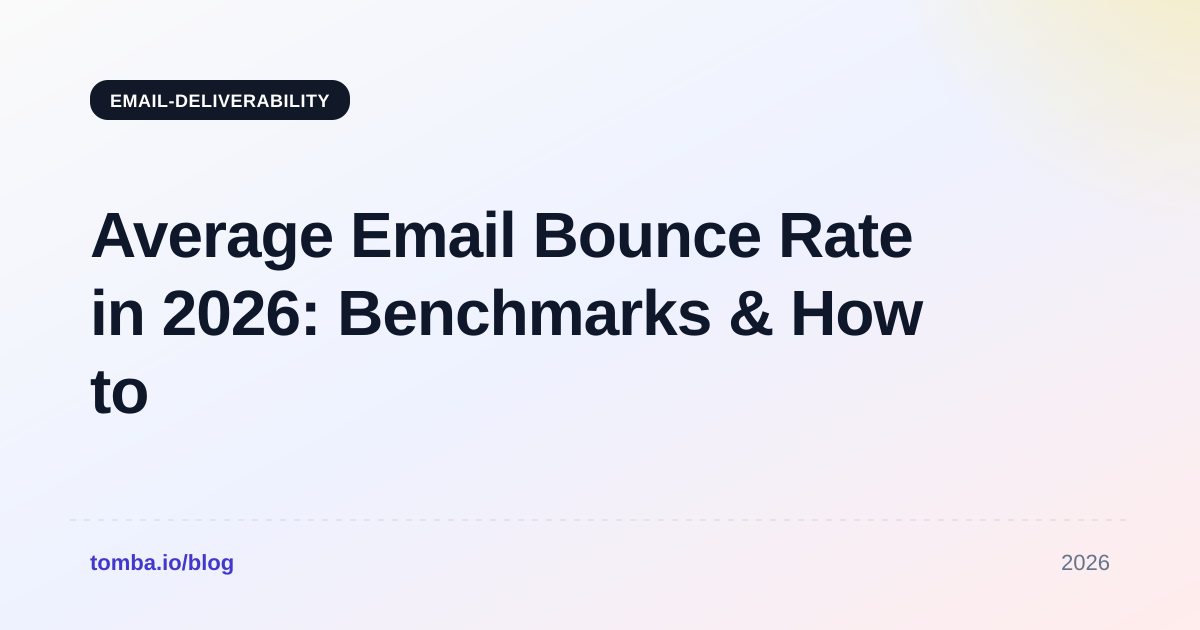 Average Email Bounce Rate in 2026: Benchmarks & How to Fix